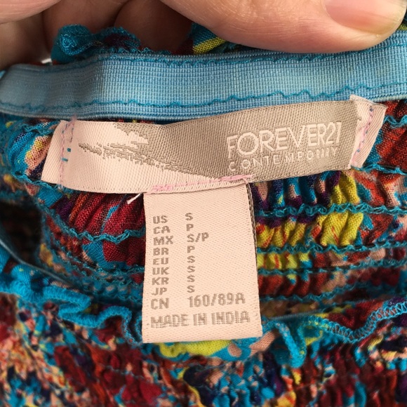 F21 Forever 21 Strapless Tube Boho Maxi Dr… - Picture 7 of 9